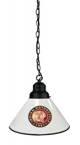 Indian Motorcycle Billiard Pendant Light Black finish with White Shade