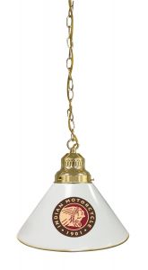 Indian Motorcycle Billiard Pendant Light Brass finish with White Shade