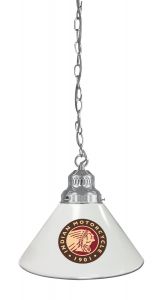 Indian Motorcycle Billiard Pendant Light Chrome finish with White Shade