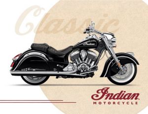Indian Motorcycle Classic Bike Printed Canvas