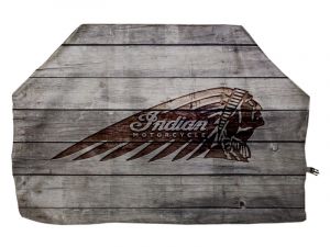 Indian Motorcycle Distressed Wood with Indian Headdress Grill Cover