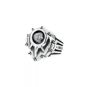 Indian Studed Motor Cover Ring with Headdress Logo