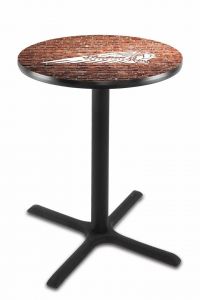 Indian Motorcycle Head Logo L211 Pub Table with Brick Wall