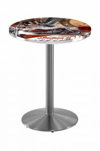 Indian Motorcycle Red Collage Stainless Steel L214 Pub Table