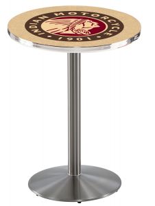 Indian Motorcycle Head Logo Stainless Steel L214 Pub Table