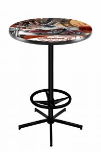 Indian Motorcycle Red Collage Black Wrinkle L216 Pub Table