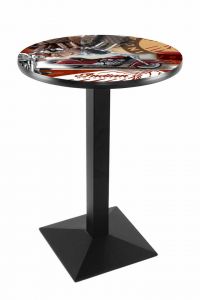 Indian Motorcycle Red Collage Black Wrinkle L217 Pub Table