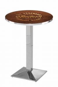 Indian Motorcycle Chrome L217 Pub Table with Brown Logo