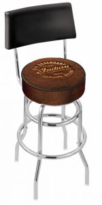 Indian Motorcycle L7C4 Retro Bar Stool with Brown Leather
