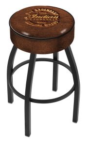 Indian Motorcycle L8B1 Bar Stool with Brown Leather