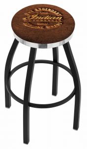 Indian Motorcycle L8B2C Bar Stool with Brown Leather
