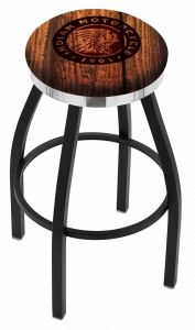 Indian Motorcycle L8B2C Bar Stool with Barn Wood