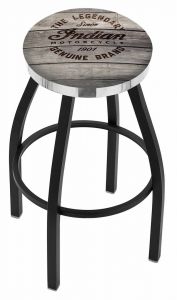 Indian Motorcycle L8B2C Bar Stool with Engraved Wood