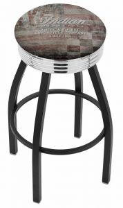 Indian Motorcycle Holland Bar Stool L8B3C with American Flag
