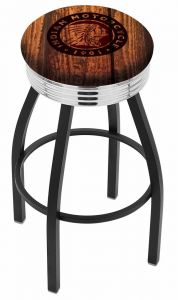Indian Motorcycle L8B3C Bar Stool with Barn Wood