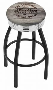 Indian Motorcycle L8B3C Bar Stool with Engraved Wood