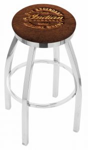 Indian Motorcycle L8C2C Bar Stool with Brown Leather