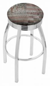 Indian Motorcycle Holland Bar Stool L8C3C with American Flag