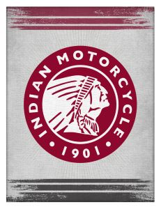 Indian Motorcycle Iconic Headdress Logo Printed Canvas