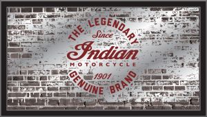 Indian Motorcycle Collectors Mirror Legendary Brick Wall