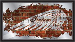 Indian Motorcycle Collectors Mirror Headdress Brick Wall