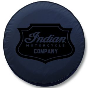 Indian Motorcycle Black Shield Badge Tire Cover